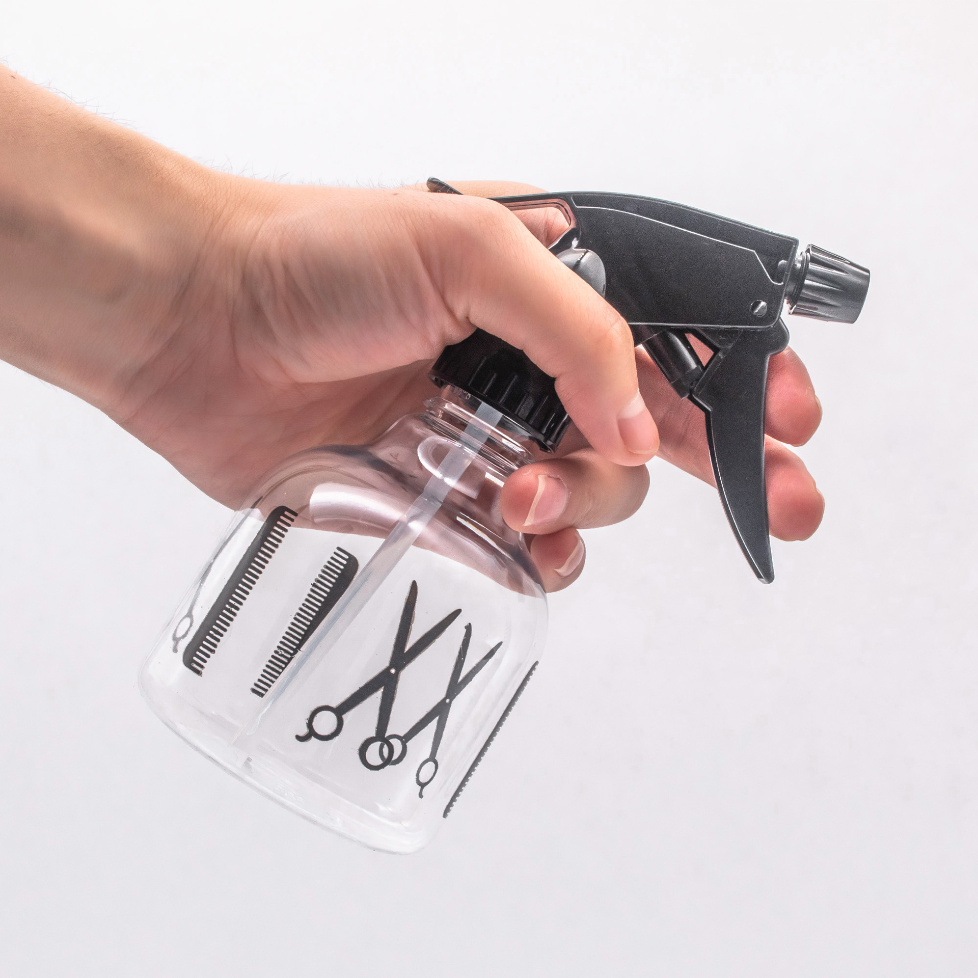 250ml tijeras pequeñas botella de pulverización de agua botella de pulverización de alcohol mini botella de agua casera botella de pulverización de pelo