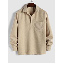 J 65162 Men's Corduroy Long Sleeve T-Shirt ��о�qT�� �羳��