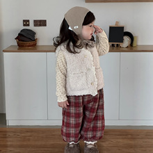 儿童冬季服装2025秋冬新款宝宝加厚保暖衣服韩版童装女童加绒套装