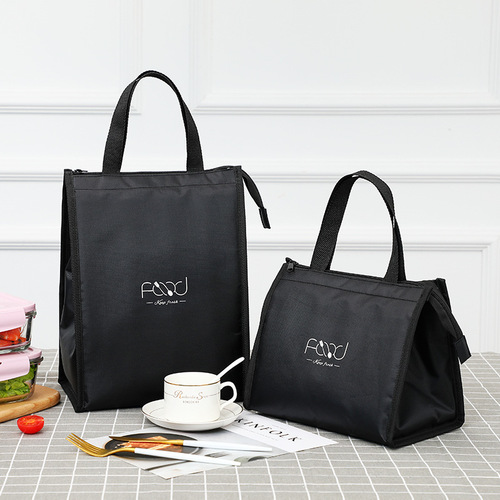 Simple style portable lunch box bag, cross-border fashion, large-capacity lunch bag for work and school, insulated bag, lunch bag