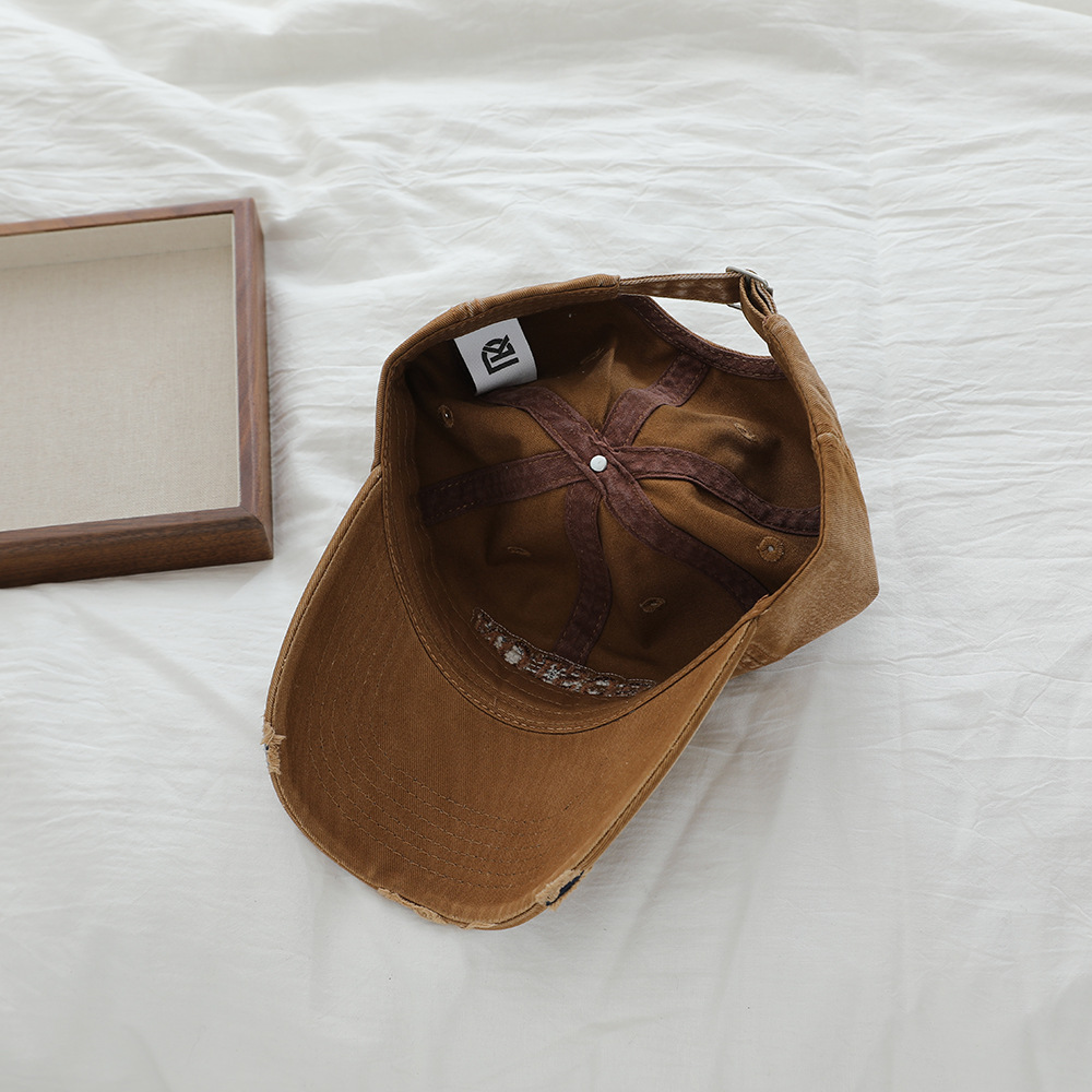 Niños retro hacer viejas letras bordadas sombrero de béisbol de vaqueros sombrero de primavera y otoño suave sombrero casual sombrero de lengua sombrero sombrero de sol