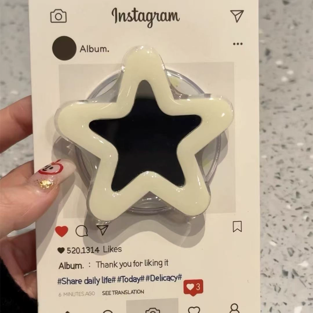 Магнитное кольцо для телефона Star KT Flower — совместимо с MagSafe, зеркальная выдвижная подставка