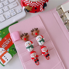 Christmas resin cute paper clip office document storage finishing binding student prizes Christmas gifts