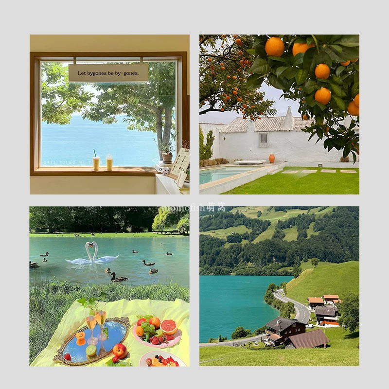 Ins-Style Sea View Poster Outside the Window, Orange Tree Scenery Wall Sticker, Restaurant Dormitory Art Photography, Fresh Decorative Painting Photo Ins-Style Sea View Poster Outside the Window, Orange Tree Scenery Wall Sticker, Restaurant Dormitory Art Photography, Fresh Decorative Painting Photo