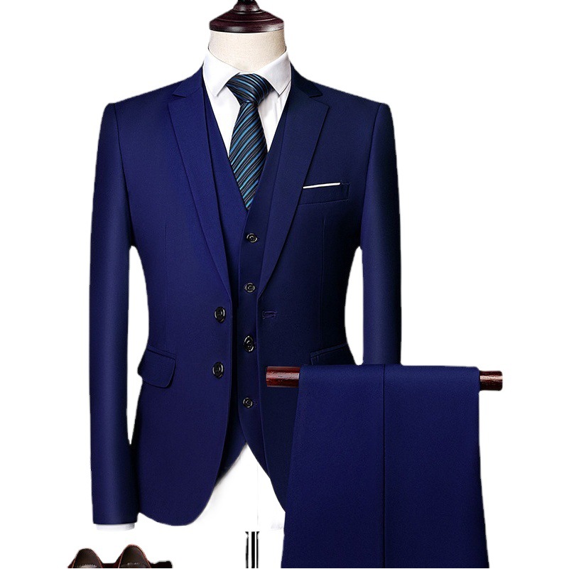 Black Men's Suits 2026 New Style Professional Business Small Suits Groomsmen and Grooms Wedding Men's Suits Wholesale