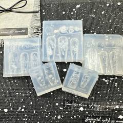 ネイルアートエンボスシリコンモールド 3D 立体大花小さなヘビローズ蘭パターン DIY ツールネイルデコレーション