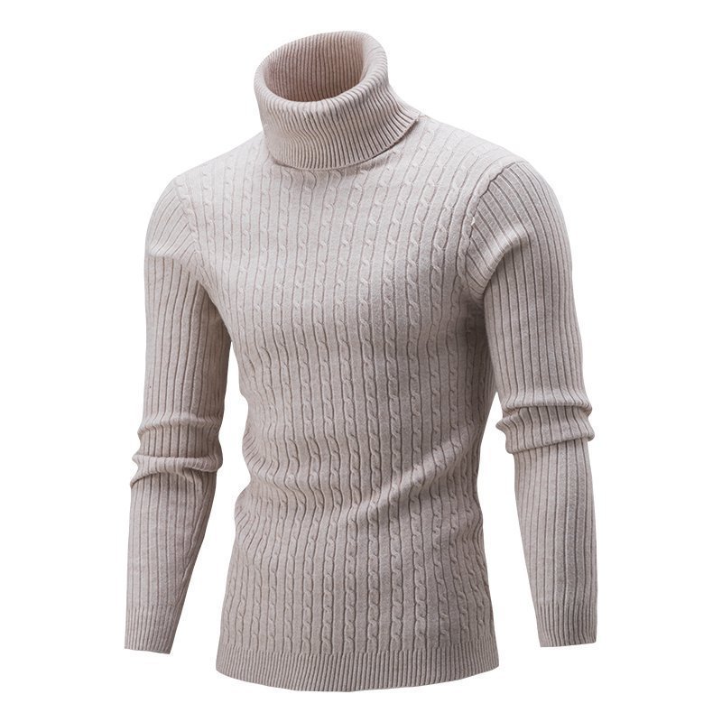 Wholesale of foreign trade men's knitwear, autumn and winter, new European and American high-necked twisted bottom sweater, wholesale by men's manufacturers