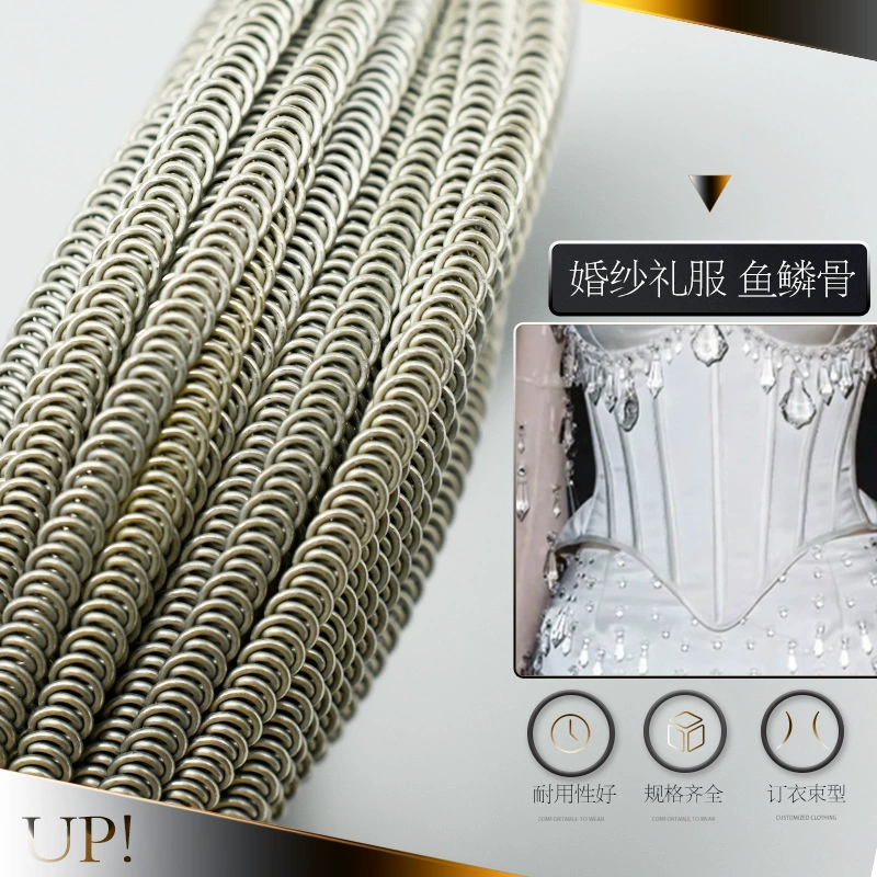 Стальная рыбья чешуя, кость, рыбья кость, корсет, рыбья кость, платье, рыбья кость, формирование хряща, металлическая рыбья кость