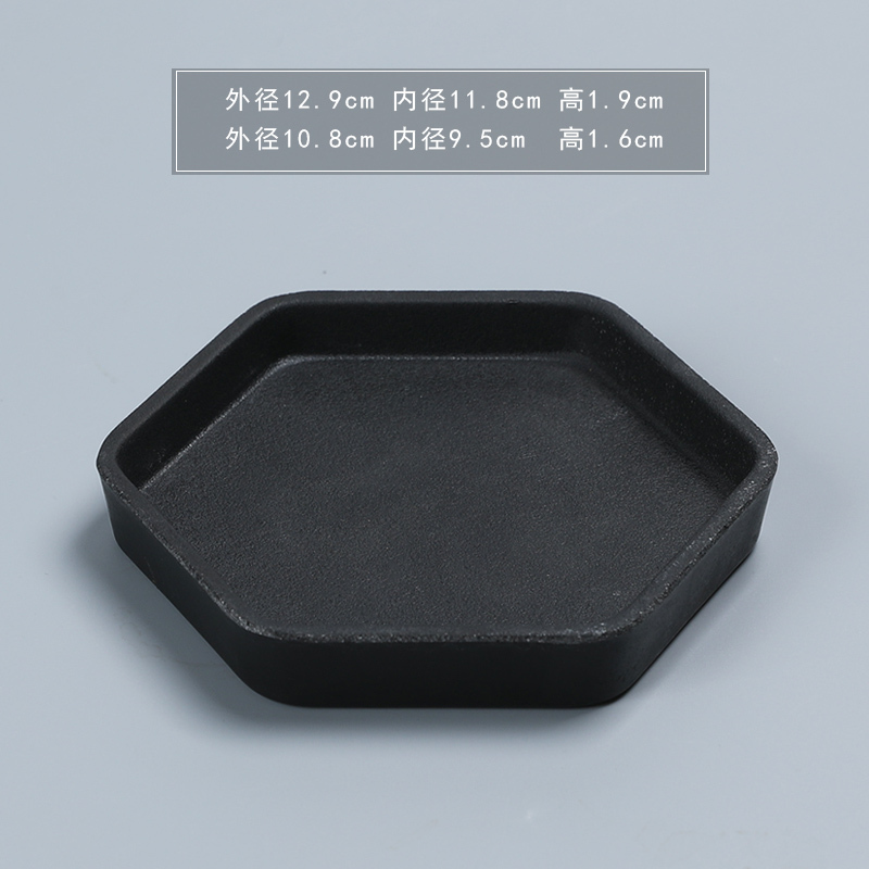 植木鉢トレー陶磁器大円形白色黒色艶消し灰水受け皿台座陶磁器トレー包郵便|undefined
