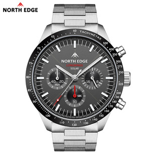 Outside order wholesale NORTH EDGE new product LONGWINGS solar charging stainless steel strap smart watch