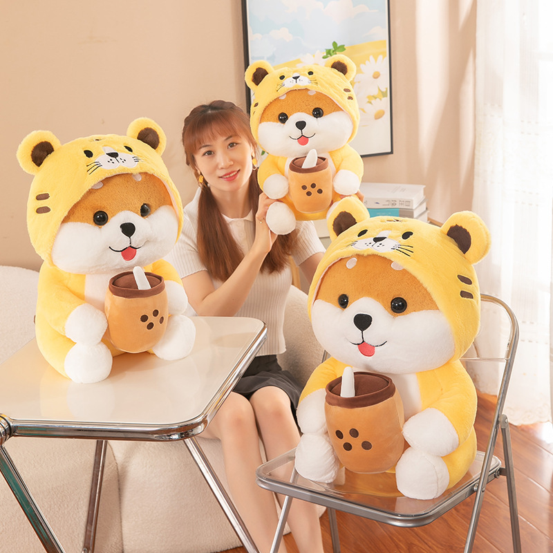 New Transformation Milk Tea Dog Plush Toy Cute Milk Tea Dog Transformation Tiger Doll Children's Birthday Gift Doll New Transformation Milk Tea Dog Plush Toy Cute Milk Tea Dog Transformation Tiger Doll Children's Birthday Gift Doll