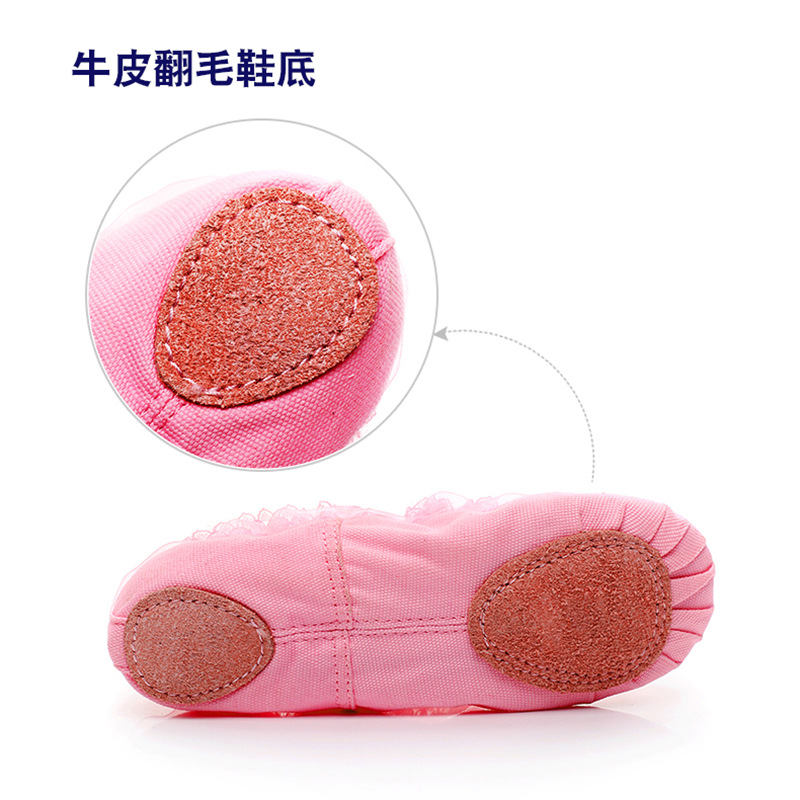 Zapatos de danza de los niños de ballet chino de los niños niñas zapatos de ejercicio de fondo suave antideslizante zapatos de baile de los niños