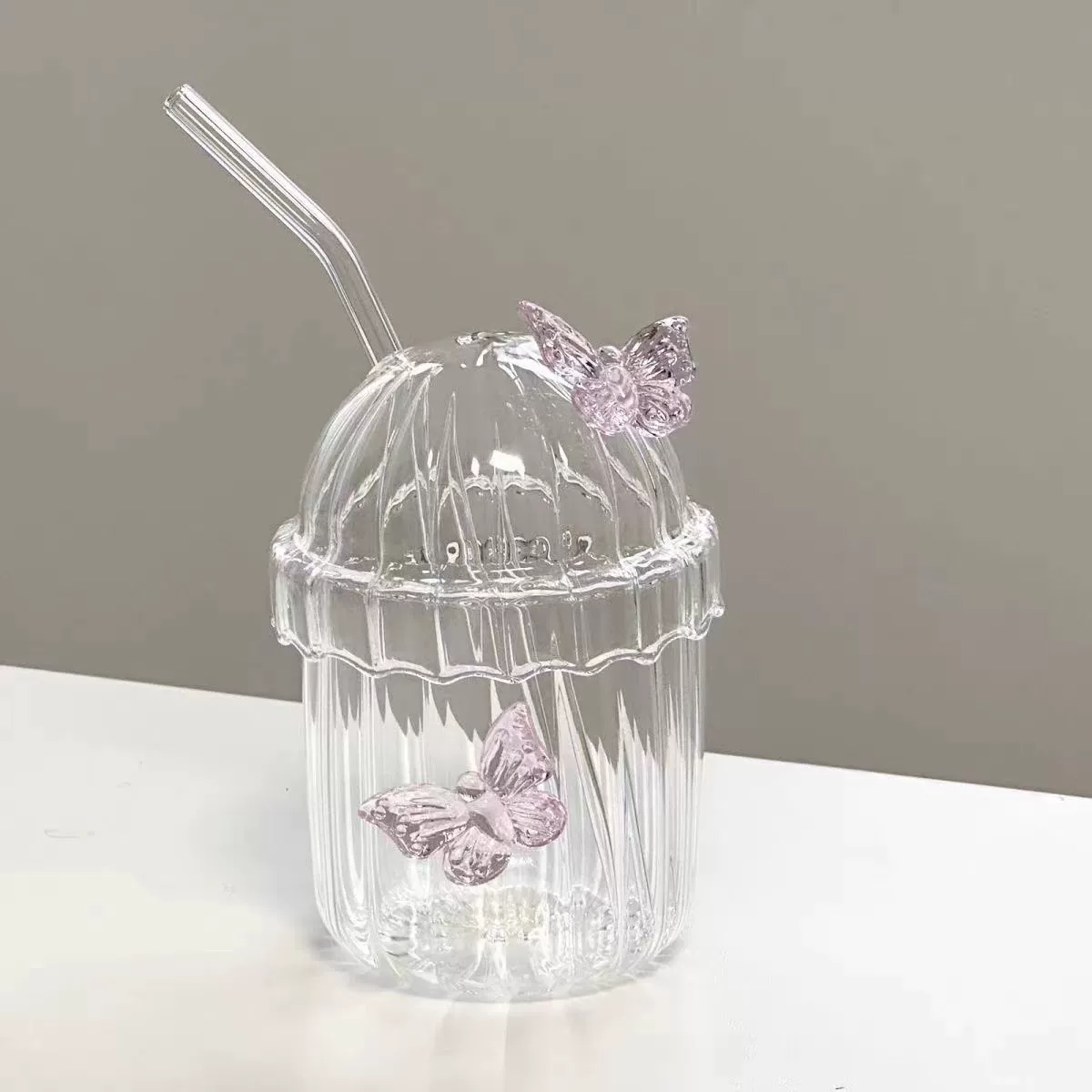 Креативный милый кофейный стеклянный стакан