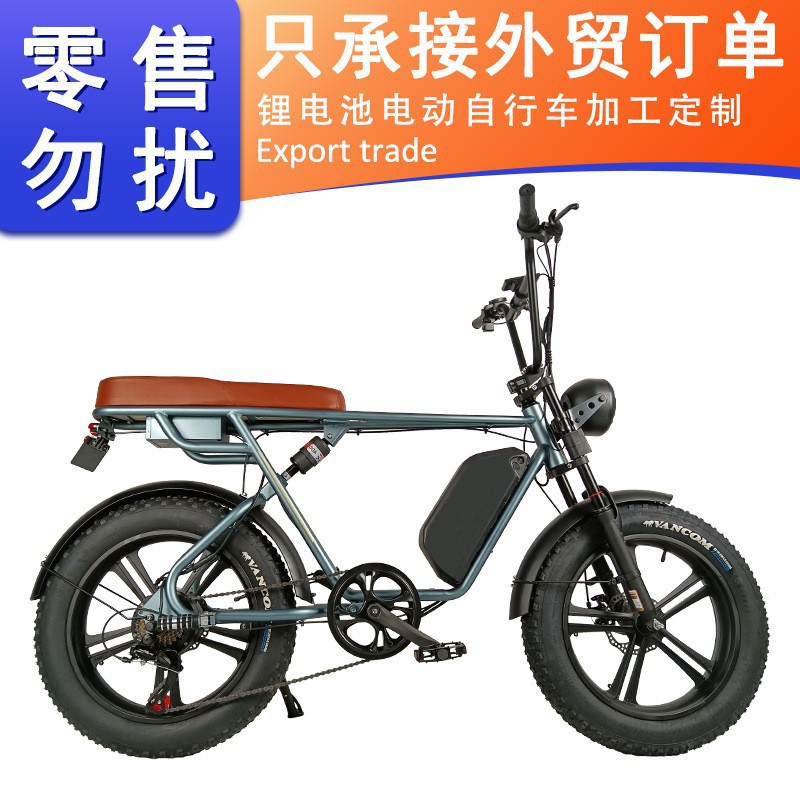 New single wide tire electric bicycle city leisure 7-level variable speed lithium car 48V500W electric bicycle