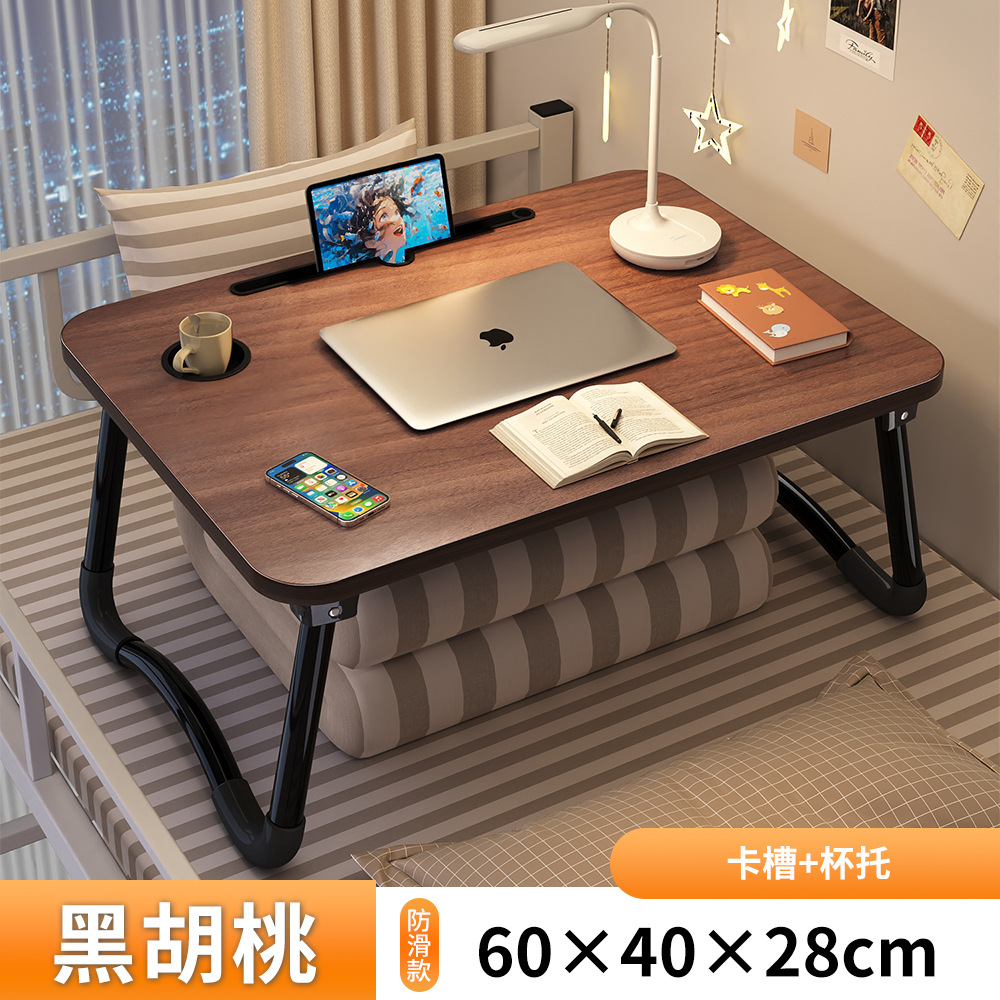 Mesa de cama pequeña oficina en casa plegable escritura tablero pequeño dormitorio universitario computadora portátil simple