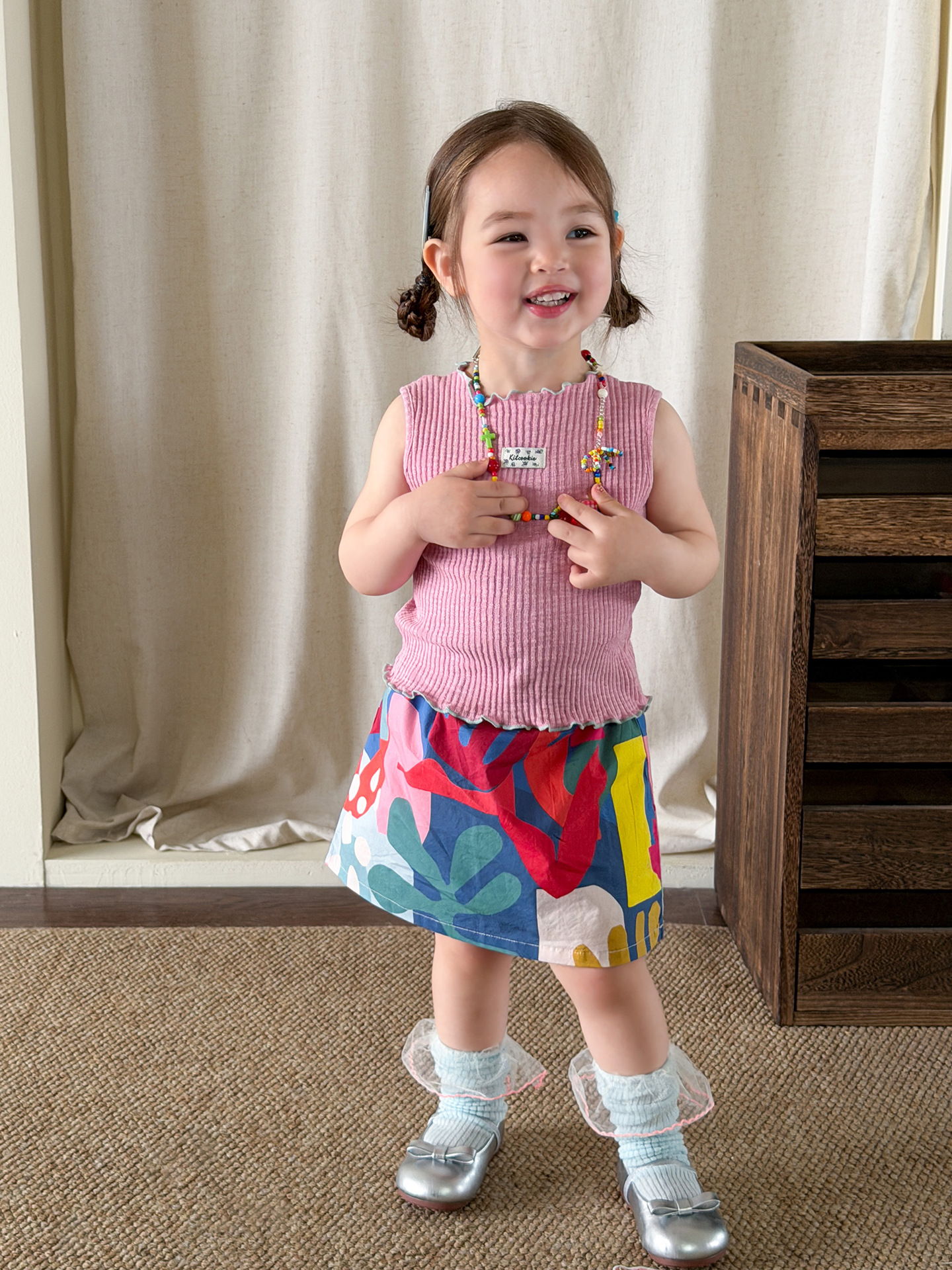 Sugar Pear ropa infantil niñas falda corta set verano 2026 nueva ropa infantil casual ropa de bebé niñas media falda