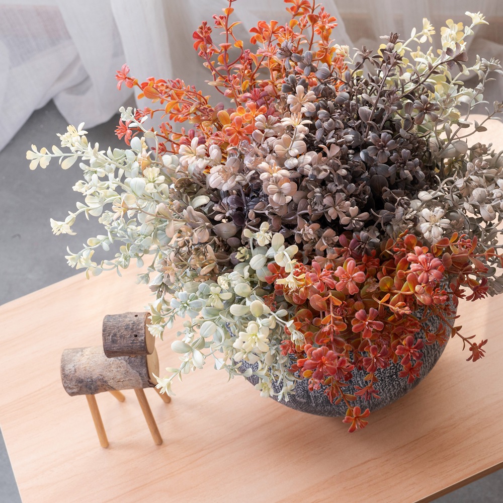 廠家郁美野草束INS風仿真花家居裝飾跨境婚慶批發假花CL11004