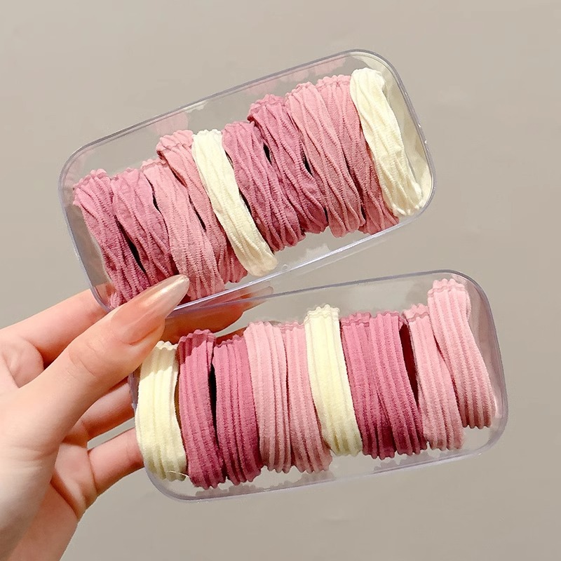 Niños de alta elasticidad cabello para mujeres 2025 nuevo estilo de alta calidad sensación de correa de correa de correa de cabeza atada bola de cabello anillo tocado