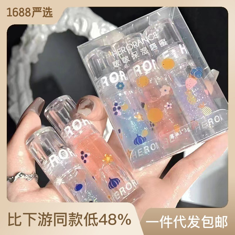 HERORANGE ~ Bobo moisturizing lip gloss transparent lip oil water gloss mirror glass lip glaze lip oil lip balm wholesale