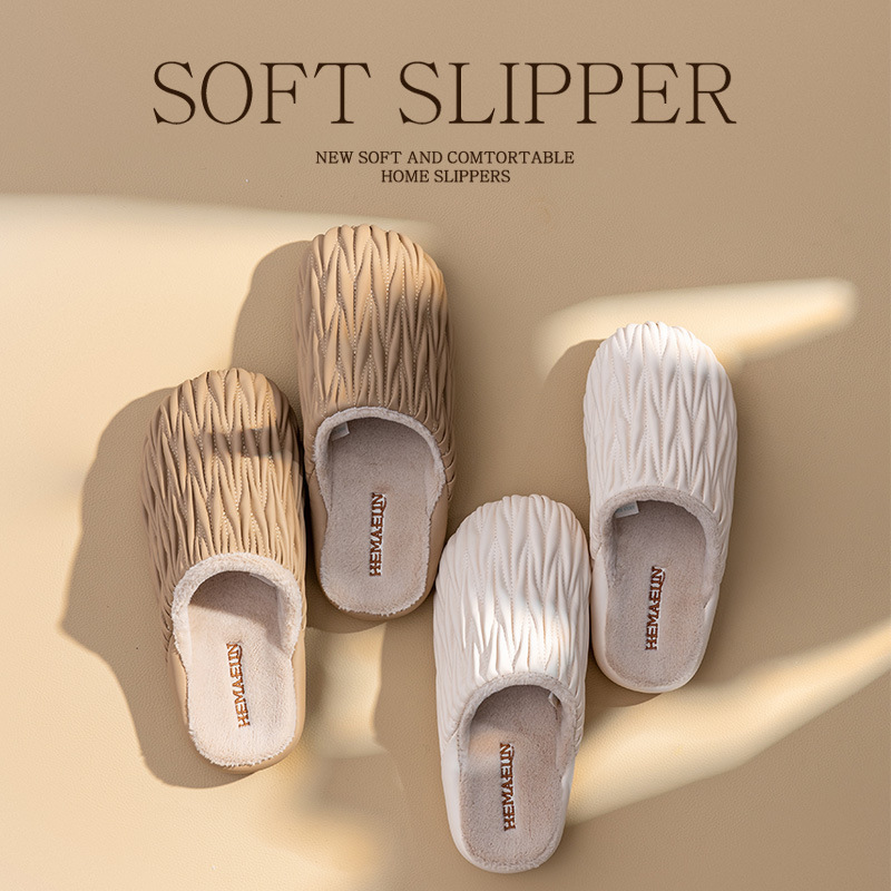 Women's Cotton Slippers for Autumn and Winter, Silent Indoor Slippers for Postpartum Care, Warm Furry Slippers, Men's Indoor Cotton Shoes, Thick-Soled German Training Shoes