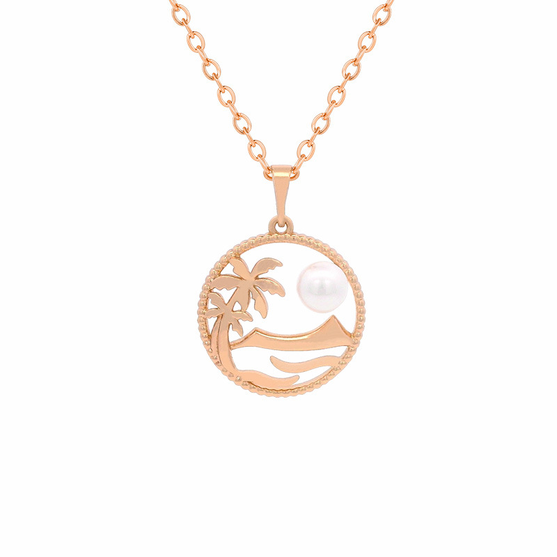 Collar con Colgante de Diseño Exclusivo de Alta Gama, Estilo Playero, con Perlas de Imitación y Aleación Galvanizada en Color Oro de 18k, Nueva Moda Xuping