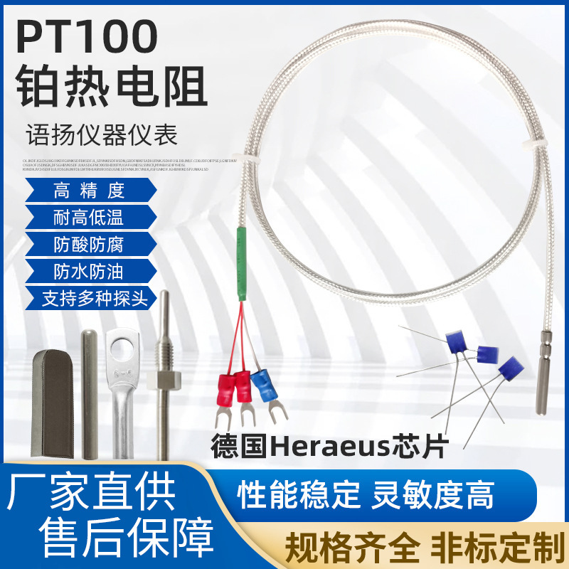 跨境PT100铂热电阻引线感温线 耐高温K型热电偶温度传感器探头