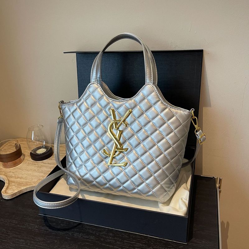 轻奢复古菱格手提包杨树林手提托特包bags潮大容量购物袋通勤女包|undefined