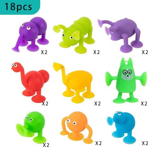 New cute cartoon sucker animal doll octopus sucking sticky toy children's educational scientific and educational toys