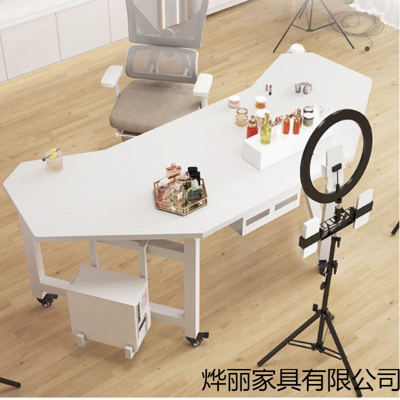 Live Streaming Table, Table for Streamers, Movable Computer Desk, Streamer's Office Desk, Rotating Live Streaming Workstation Live Streaming Table, Table for Streamers, Movable Computer Desk, Streamer's Office Desk, Rotating Live Streaming Workstation