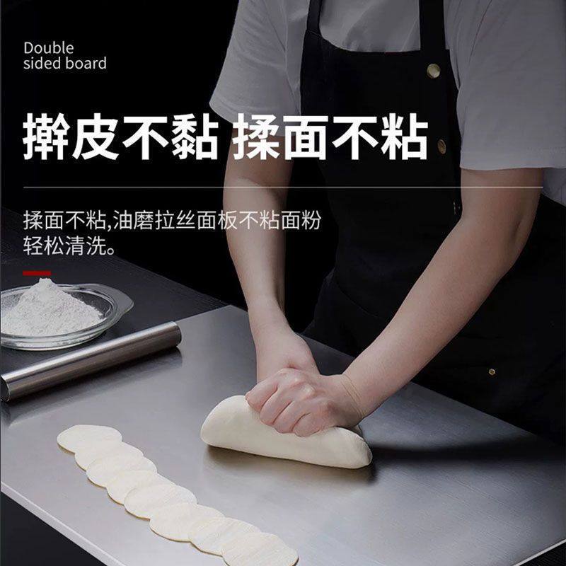 New Kitchen Cutting Board with Stainless Steel Panel and Anti-Mold Thickened Chopping Board for Fruits, Household Antibacterial Cutting Board