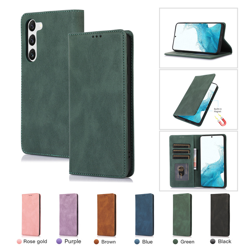 For Samsung S23Ultra Strong Magnetic Flip Leather Case S23plus Magnetic Japan and South Korea S23 Lotte Amazon Leather Case For Samsung S23Ultra Strong Magnetic Flip Leather Case S23plus Magnetic Japan and South Korea S23 Lotte Amazon Leather Case