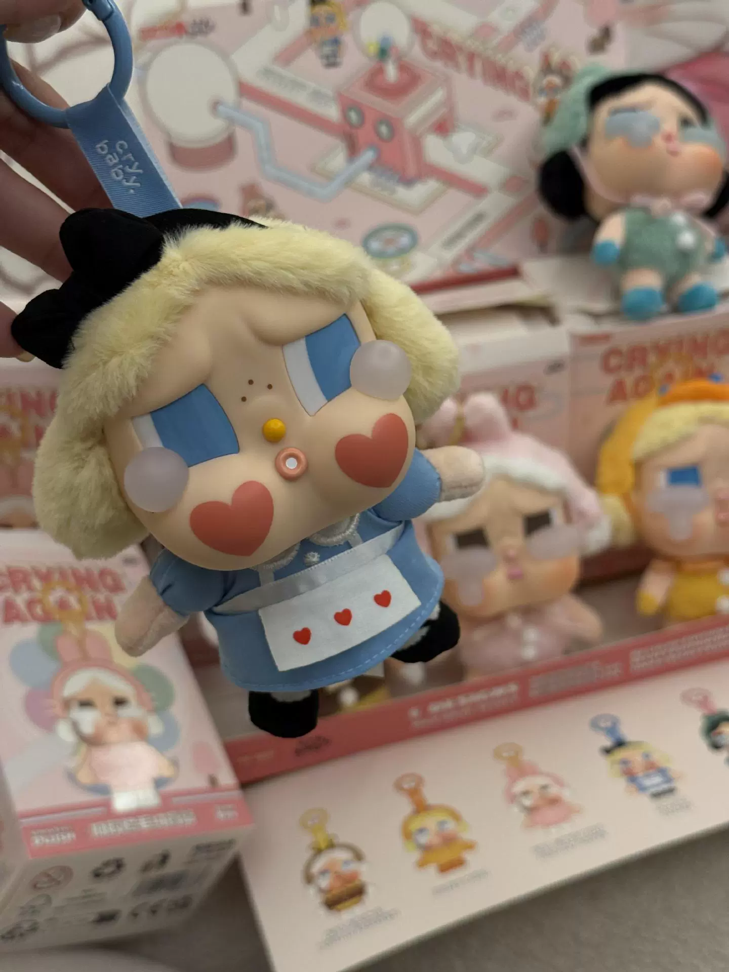 POPMART Pop Mart CRYBABY Tears Factory Series Glue-Elastic Face Plush Blind Box Crying Baby Pendant Peripheral