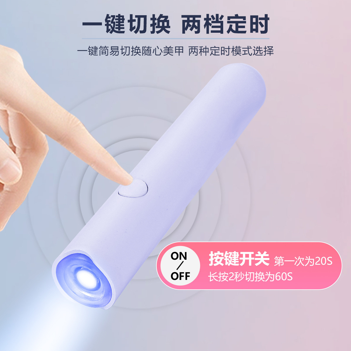 Portable Single-Finger UV Nail Lamp Dryer