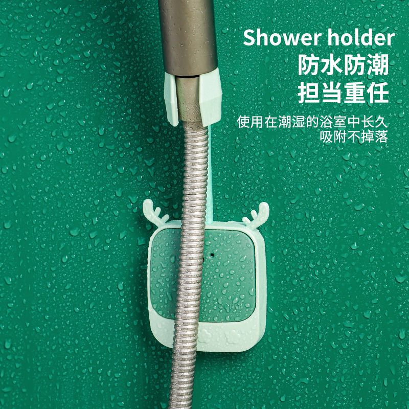 Fabricantes al por mayor soporte de ducha sin perforación ducha de baño cabeza de ducha fijación artefacto ajustable base de ducha