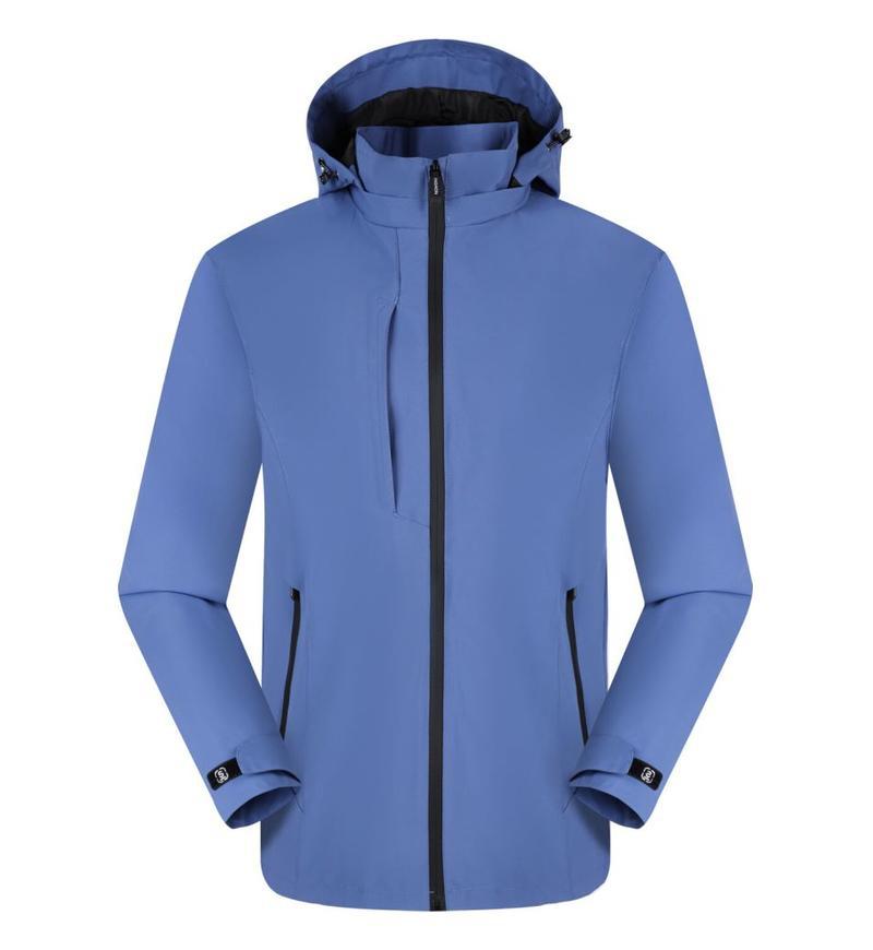 Primavera y otoño nuevo estilo al aire libre camping encapuchado vestir de asalto logotipo impermeable caminata ropa de montaña abrigo delgado