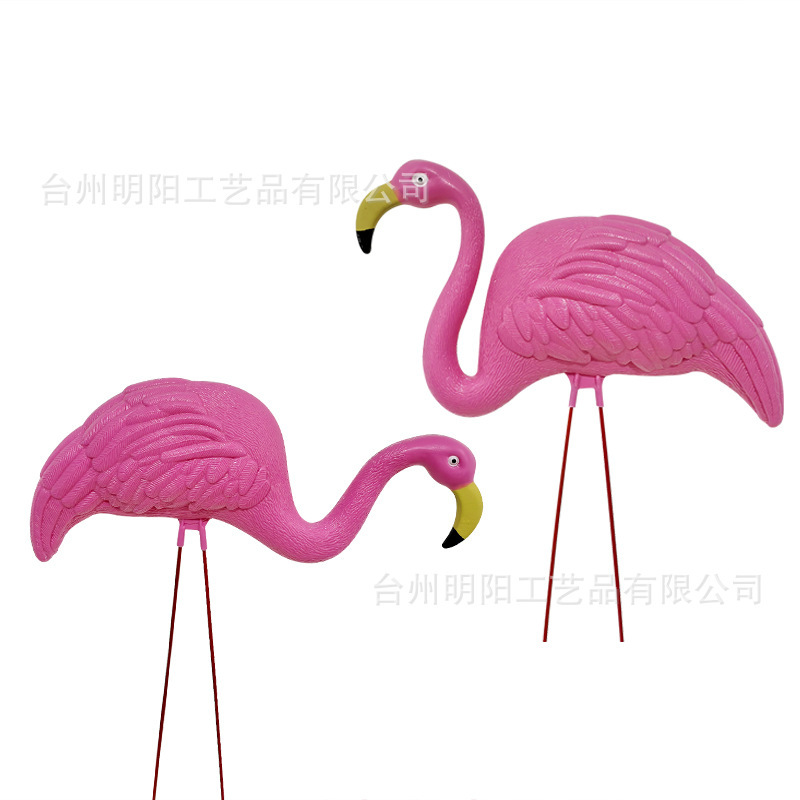 クロスボーダーシミュレーションフラミンゴ組み合わせ屋外動物餌白鶴装飾品中庭結婚式動物装飾|undefined