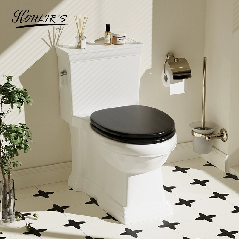 Europa y los Estados Unidos CUPC retrógrado francés inodoro doméstico europeo tipo sifón cerámico americano asiento de inodoro transfronterizo