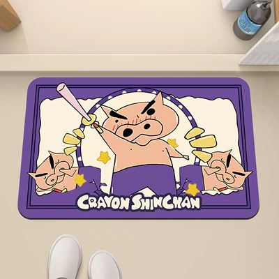 Toilet Water Absorbent Foot Mat, Avtomobil döşəmə paspasları - purple-edged-pig-man-battle-3040
