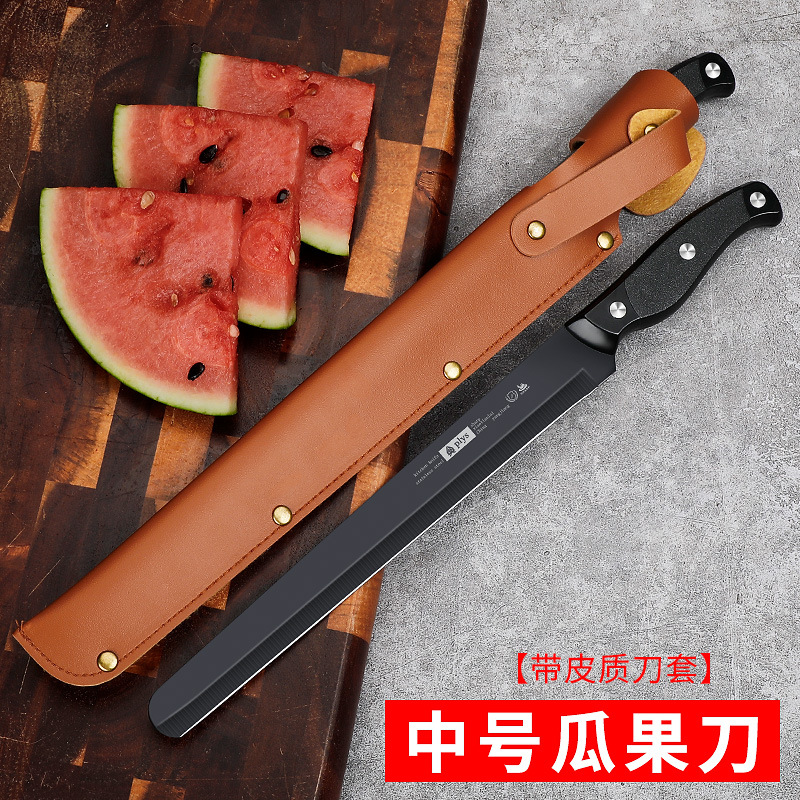 Cuchillo de frutas doméstico grande extensión cortar herramientas de sandía cuchillo de frutas tienda de frutas cuchillo comercial de sandía de acero inoxidable