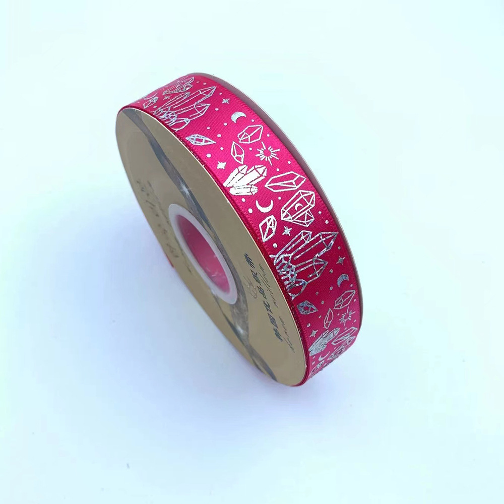 Nuevo soporte de barra de cinta hecha a mano DIY láser plata cristal mineral cinta arco joyería caja de regalo lote de embalaje