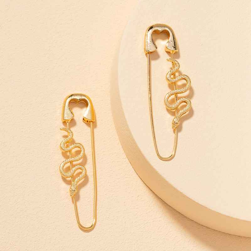 fashion alloy snake pin earrings