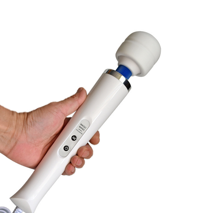 Rechargeable 10-Frequency Wand Massager, Silicone Body, 320mm, Plug-In Charging — detail image 4