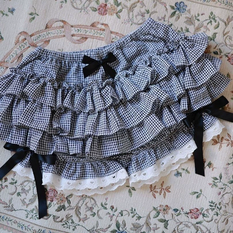 Брюки-тыква в стиле Лолиты больших размеров, юбка-тортик, многослойная пышная юбка-подкладка в стиле Лолиты, базовая юбка для девочек с защитой от волков