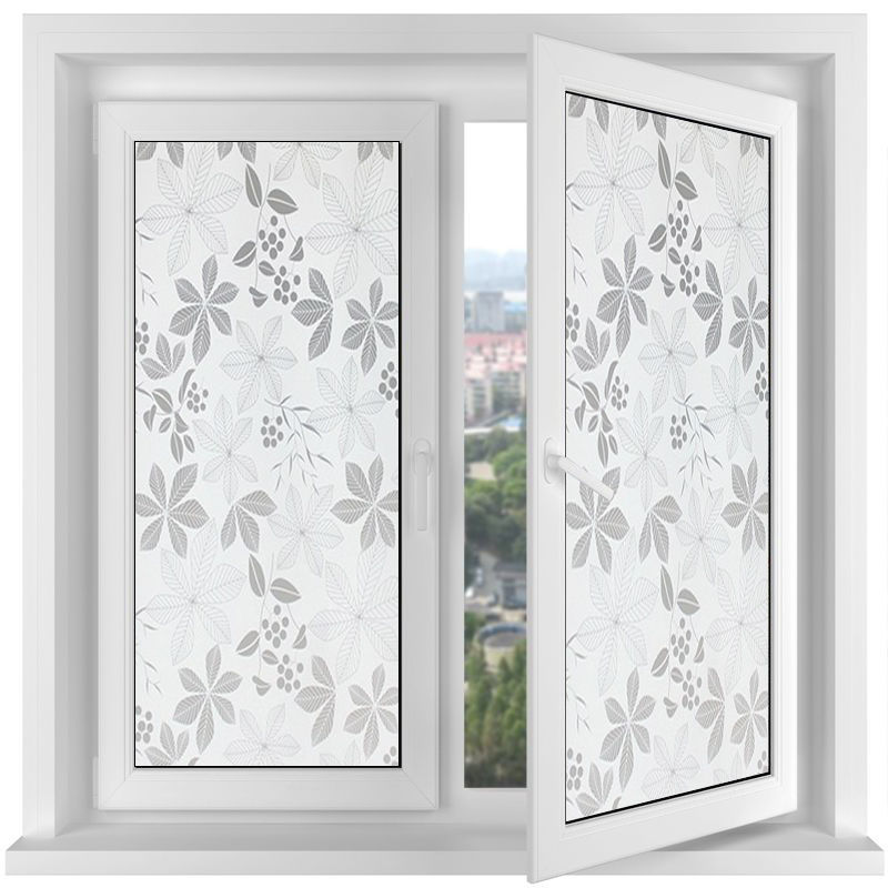 窗贴纸 静电自粘玻璃贴纸磨砂窗纸透光不透明阳台遮光窗户贴纸|ru