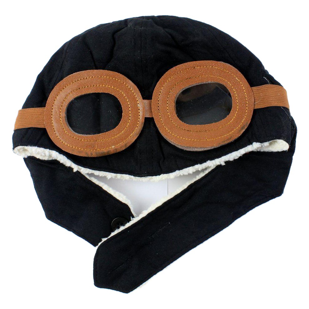 Cross-border new Korean-style children's Lei Feng hat autumn and winter plus velvet cartoon fashion Children's pilot hat