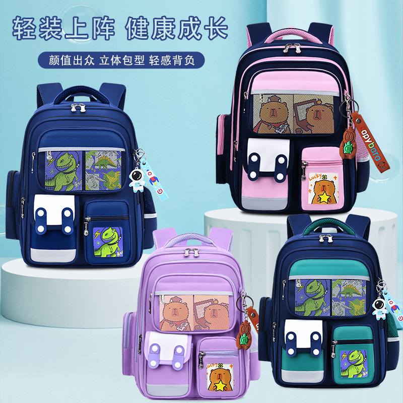 Mochila escolar para estudiantes de primaria niñas Grado 1 - 3 - 6 6 - 9 - 12 niños de 6 años de edad Mochila de hombro de luz infantil