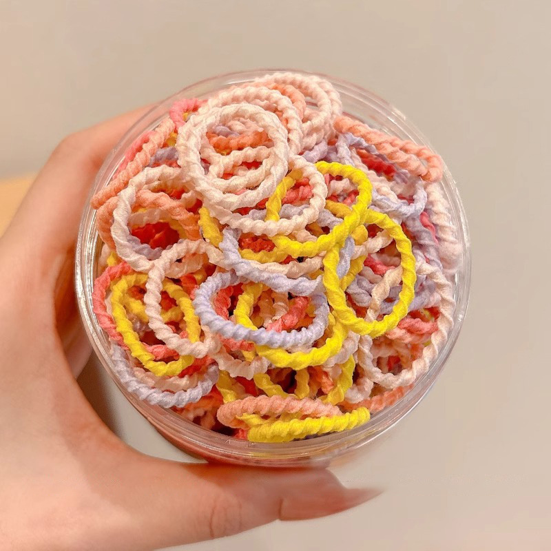 Pequeño cabello de bebé ligado a un pequeño anillo de cabello de goma para niños lindos no lesionar cabello de cabello de cabeza elástica alta adornos para el cabello