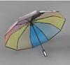 Transparent umbrella folding female Korean small fresh and automatic ten -bone student three % off three -fold umbrella thickened self -collection big umbrella