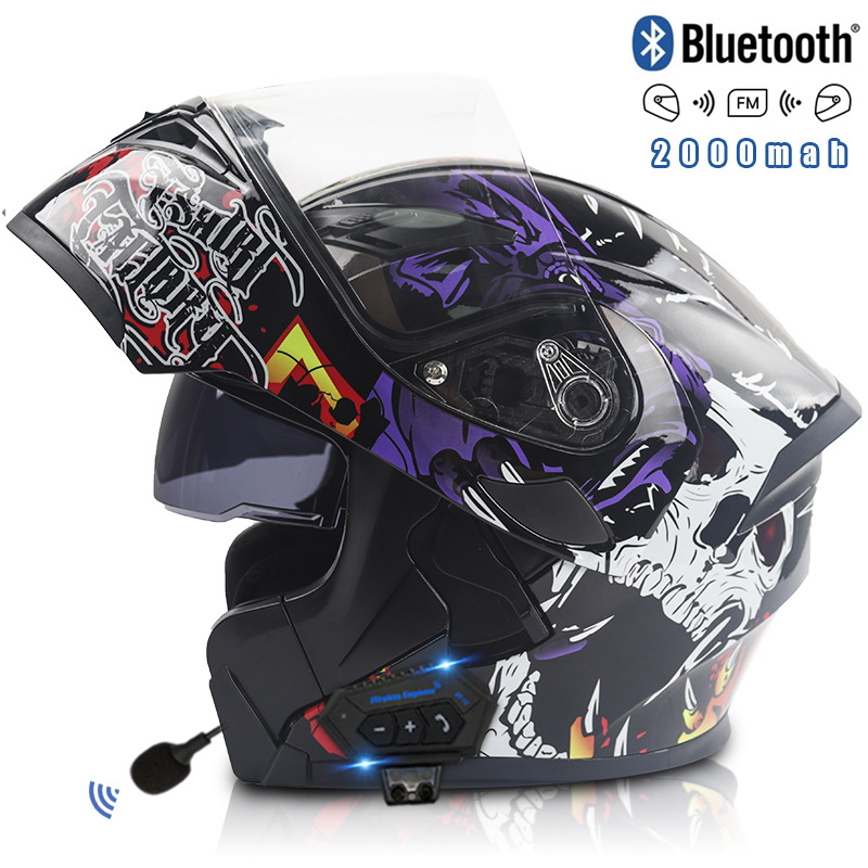 SE-보라색 유령 투명-인터콤 블루투스 포함