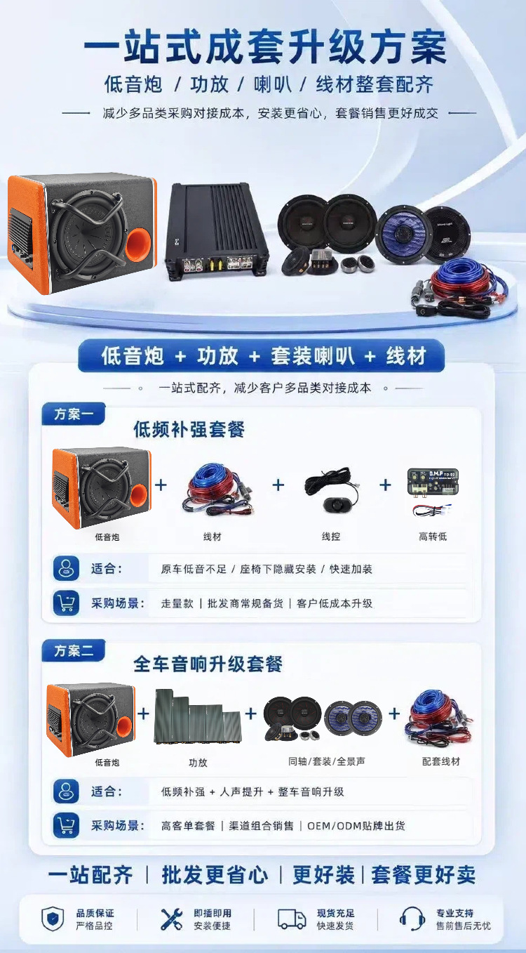 Source Factory Car Active Subwoofer 10inch Trunk Box Subwoofer 12V Super Bass Audio Wholesale Oem